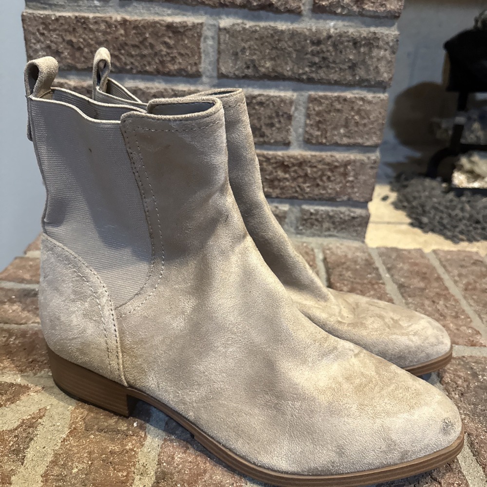 Splendid Anie Tilia Ermine Chelsea Beige Boots Pull On Size 11